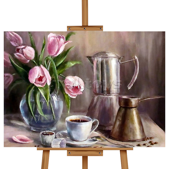 Мозаика алмазная "Утренний кофе" 40*50см.