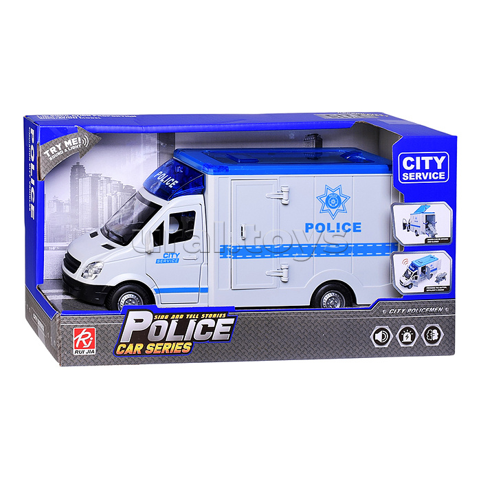 Машина "Rescue service" свет, звук) цвет синий, в коробке