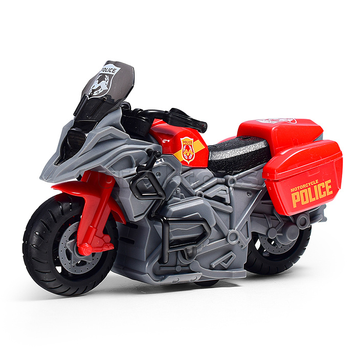 Мотоцикл "Полицейский байк" 1:20 (свет, звук) в коробке (цвет красный)