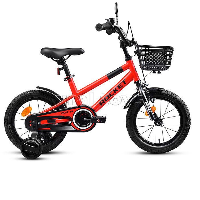 Велосипед 14" Rocket Fast, цвет красный следы сборки, сколы лкп, велосипед требует финальной сборки