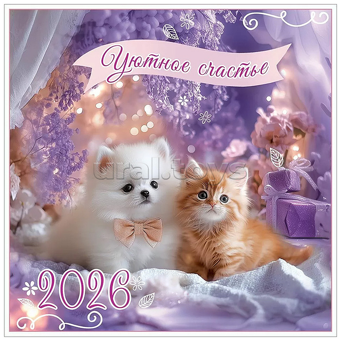 Календарь перекидной на 2026 год "Уютное счастье" Календарь перекидной на 2026 год "Уютное счастье"
