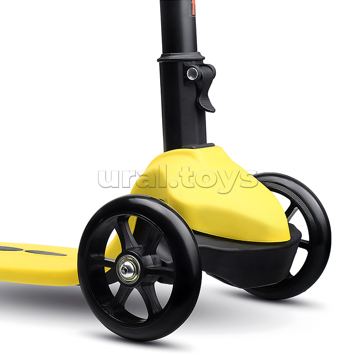Самокат трёхколёсный ROCKET колёса PU, цвет желтый