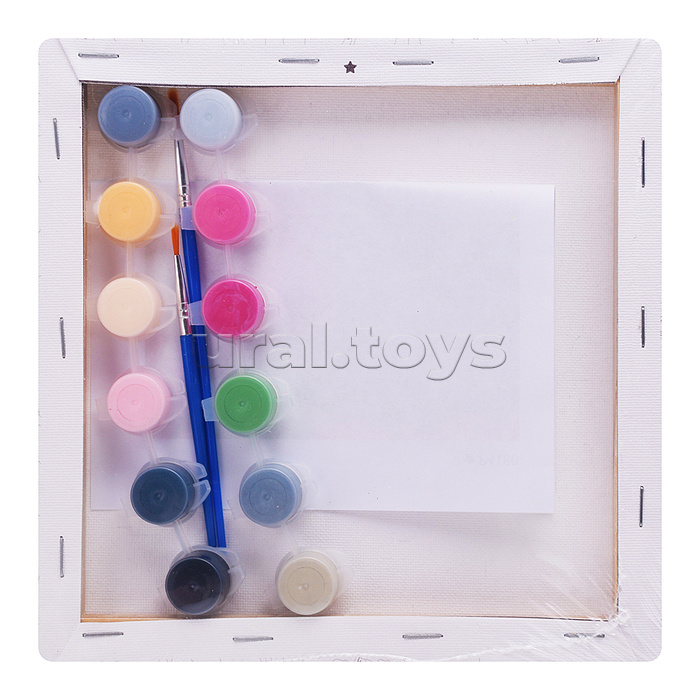 Картина по номерам "Чёрный лабрадор" 20х20см