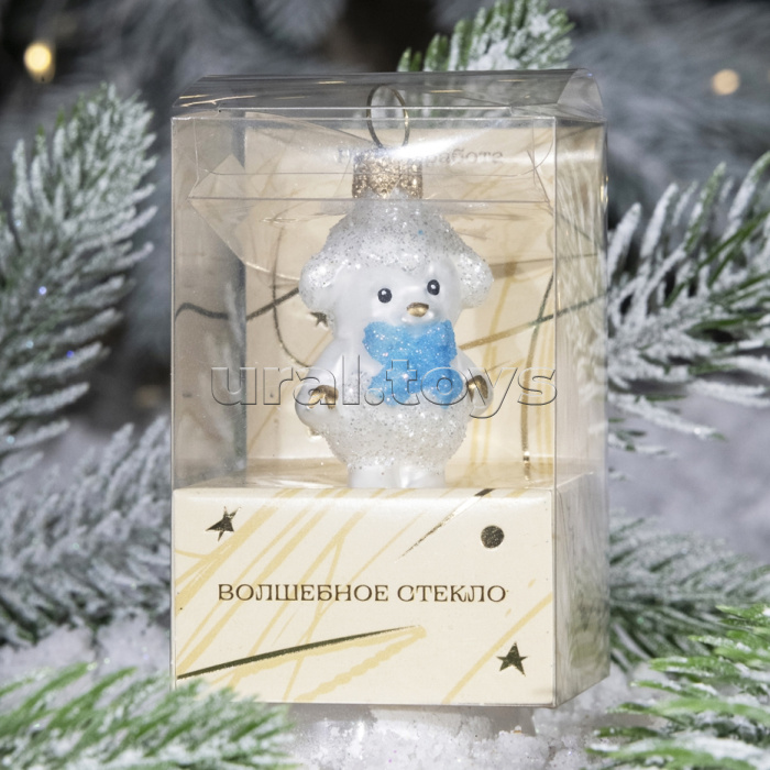 Ёлочное украшение "Овечка" мини серия "ВС" в подарочной упаковке, h-6 см