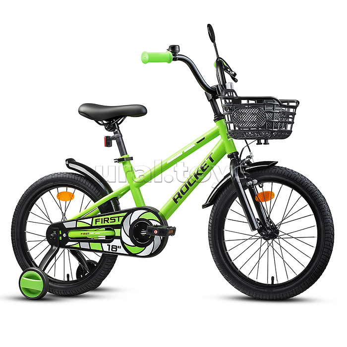 Велосипед 18" Rocket First, цвет зеленый