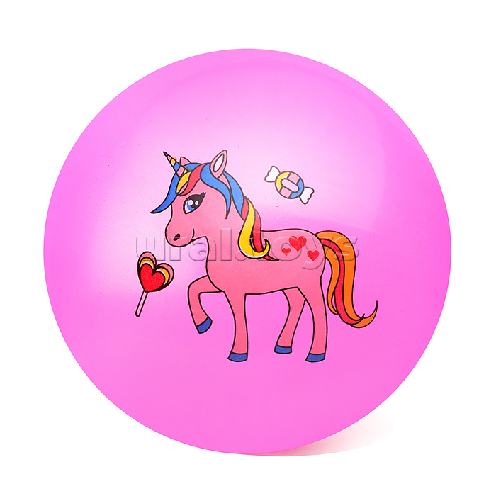 Мяч надувной PVC "Волшебный Единорог" 22,5 см., 60 гр. (цвет микс)