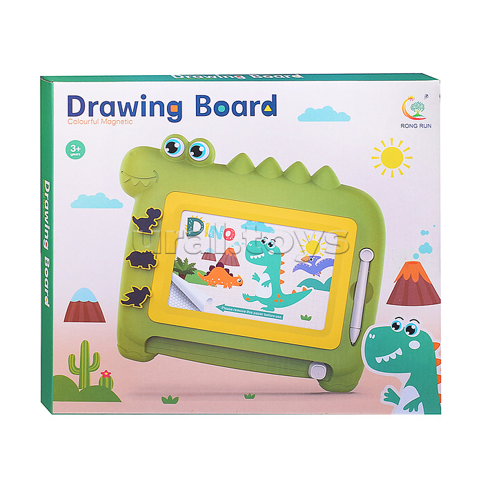 Доска для рисования "Динозаврики" в коробке