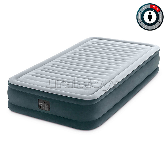 Надувная кровать "Comfort-Plush" 99х191х33см, встр.нас. 220В, до 136кг