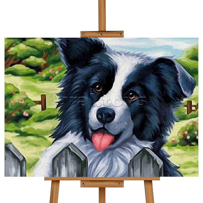 Набор для рисования "Картина по номерам 30х20 см. Пёсик"