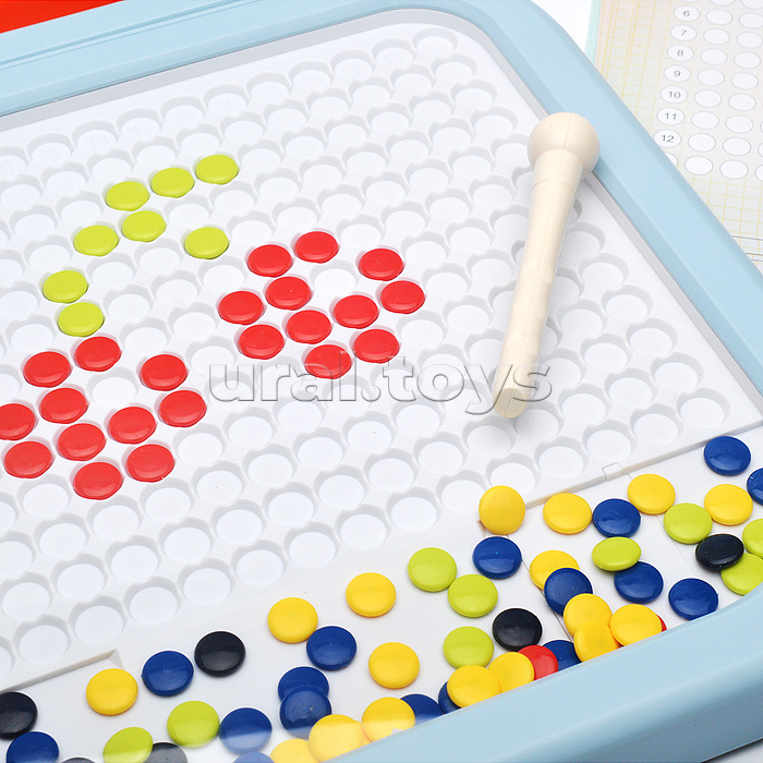 Доска магнитная "Собирай и познавай по картинке" с набором карточек, в коробке