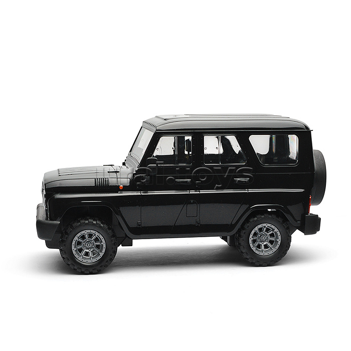Машина UAZ Hunter 30 см, р/у (свет, черный) в коробке