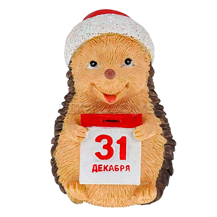 Полирезиновая подвеска "Ежонок с календарем" 7х4,5см