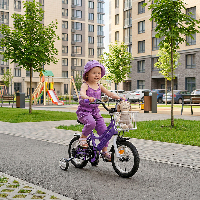 Велосипед 12" Rocket Basic, цвет сиреневый