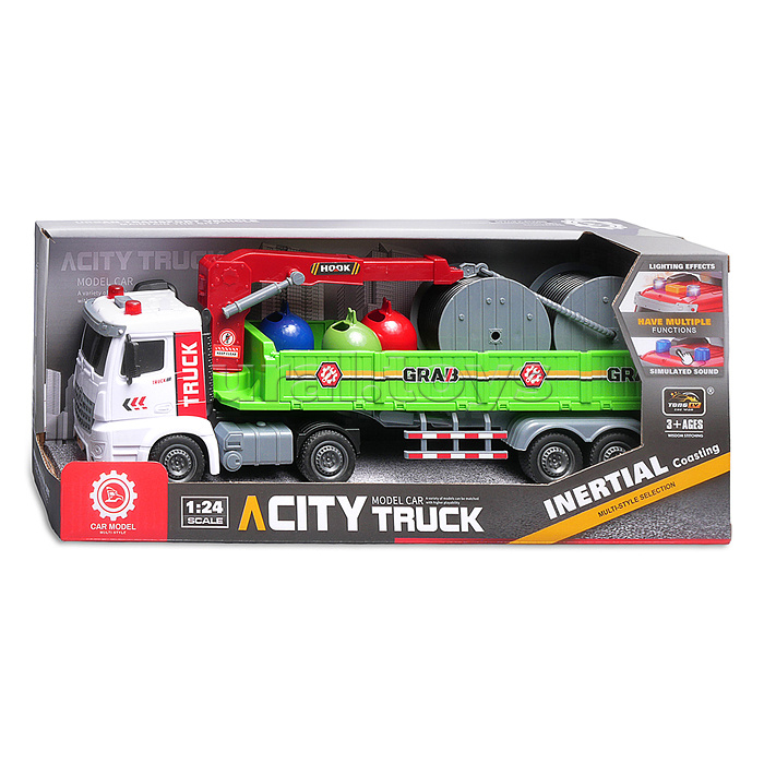 Машина "ТрансПорт Плюс" на батарейках, в коробке