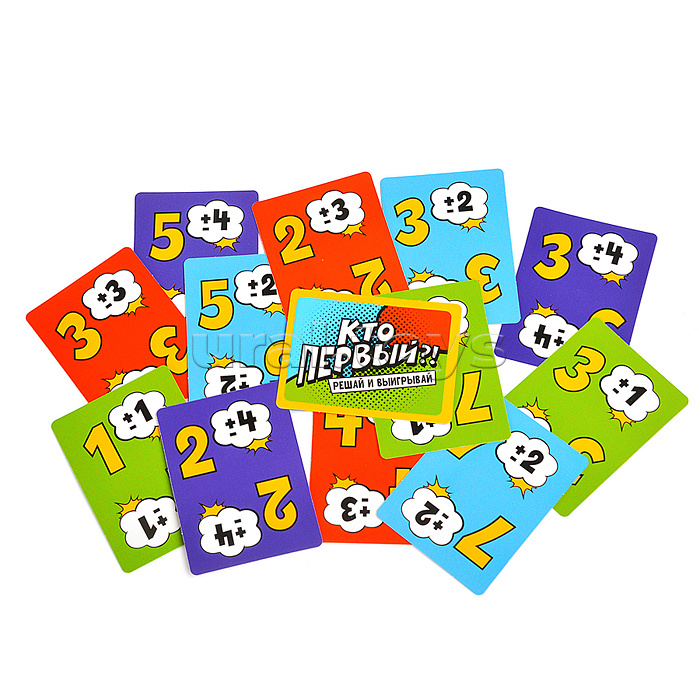 Игра настольная "Кто первый?! Числовая дуэль" 128 карт