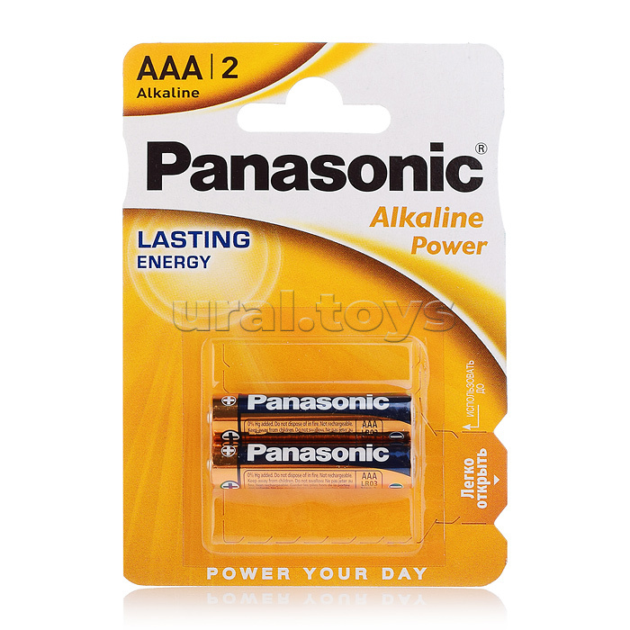 Батарейки алкалиновые Panasonic Alkaline Power LR03APB/2BP LR03 BL2