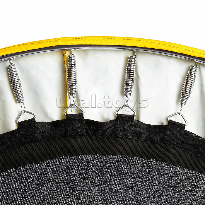 Батут ROCKET, d=140, внешняя сетка высотой 88 см., общая высота 122 см. черный с желтым