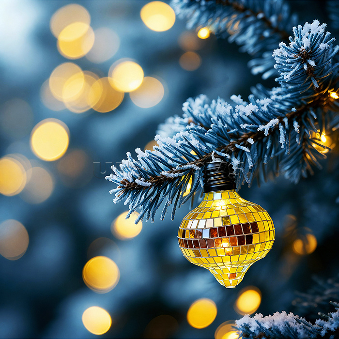 Новогоднее украшение "Диско" (8см)