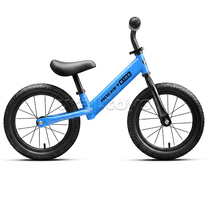 Беговел 14" Rocket R0045NEW-BL, колеса надувные, цвет синий