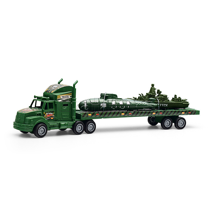 Автовоз "Военный" подводной лодкой и военным кораблем, под колпаком