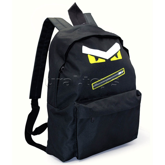 Рюкзак мягкий "Глаза" 1 отделение, на молнии с двумя бегунками, большой карман на молнии снаружи, мягкие наплечники, с подкладкой, материал полиэстер, размер 39х30х14см