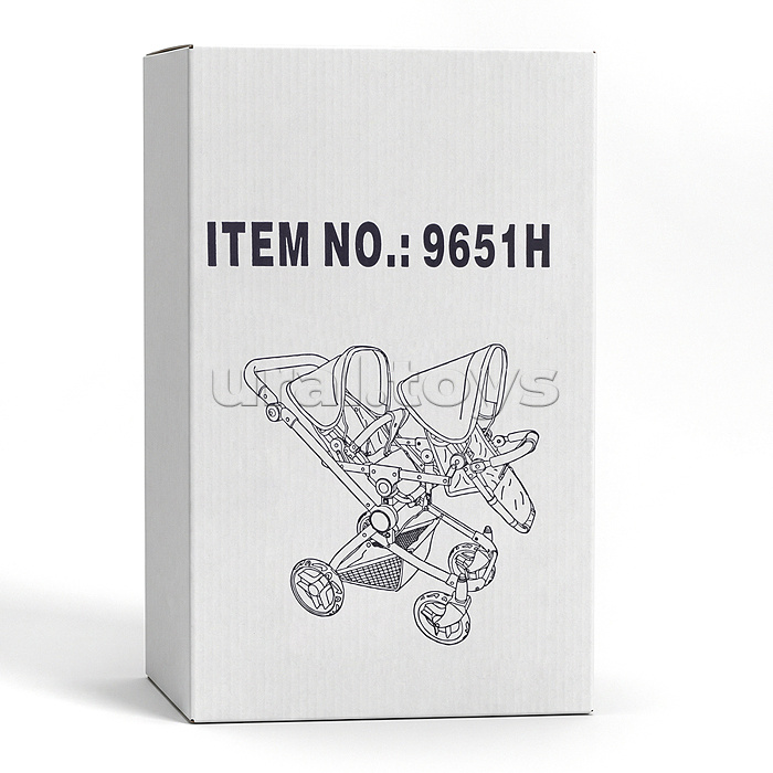 Коляская кукольная металлическая, для двойни, регулируемая посадка