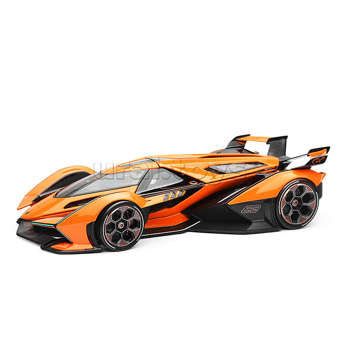 Машинка die-cast Lamborghini V12 Vision Gran Turismo, 1:18, оранжевая,