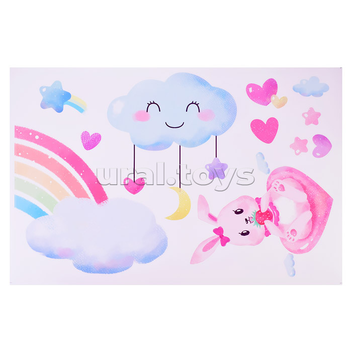 Интерьерная наклейка "Dreams about Unicorn" 60x90 см, ПВХ, в пластиковом пакете с блистерным подвесом Интерьерная наклейка "Dreams about Unicorn" 60x90 см, ПВХ, в пластиковом пакете с блистерным подвесом