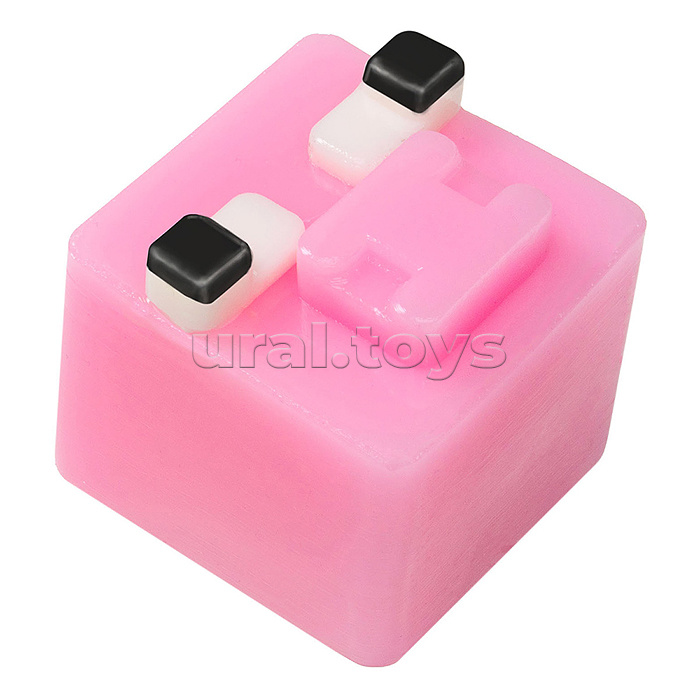 Игрушка-антистресс "Сквиши" Кубик розовый