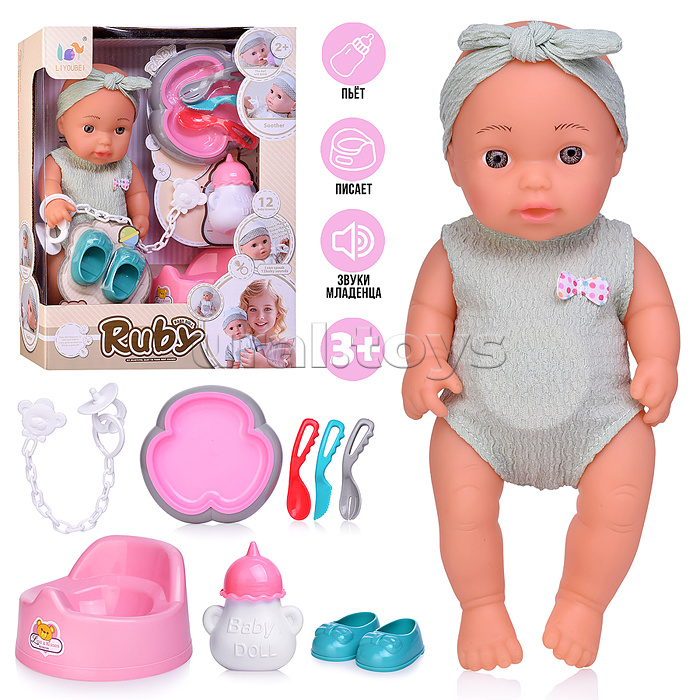 Пупс  "Варенька" с аксессуарами, в коробке