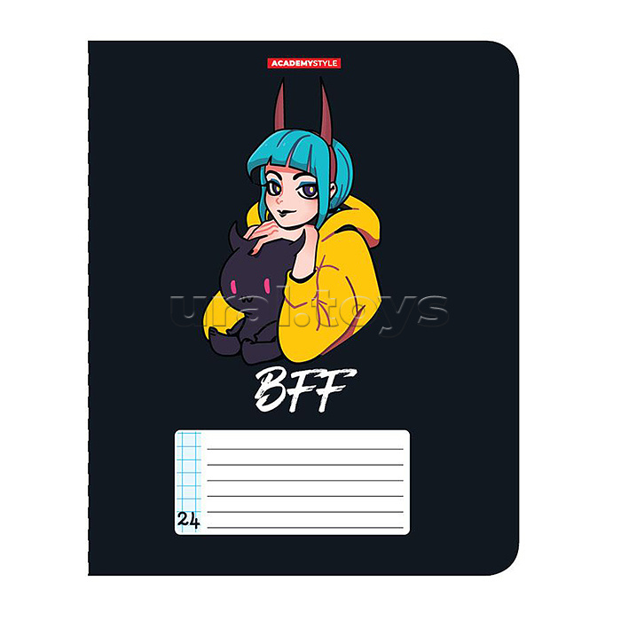 Тетрадь 24л А5 клетка "Девушки с питомцами" Тетрадь 24л А5 клетка "Девушки с питомцами"