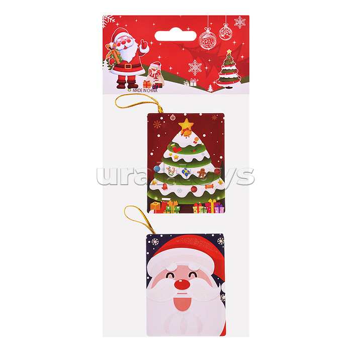 Открытка новогодняя "Новогоднего настроения", (набор 8 шт), в пакете