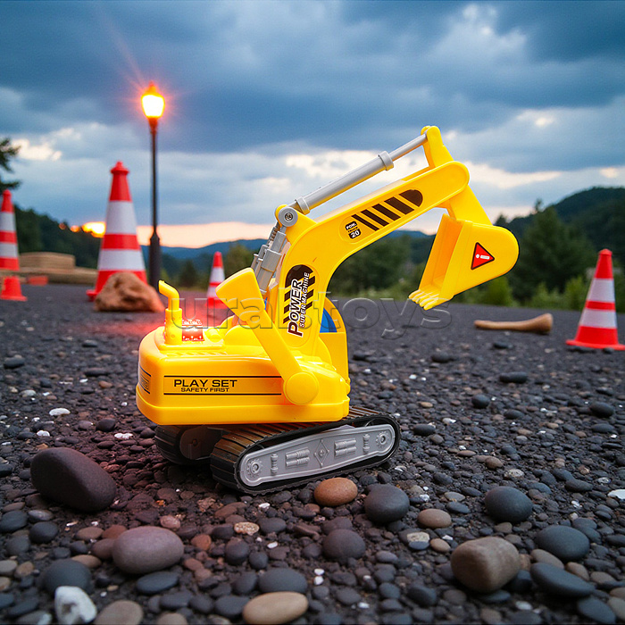 Машина "Экскаватор" 1:20 (свет,звук) в коробке
