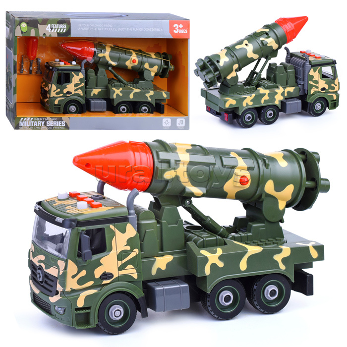 Машина "Военная" с ракетой, в коробке