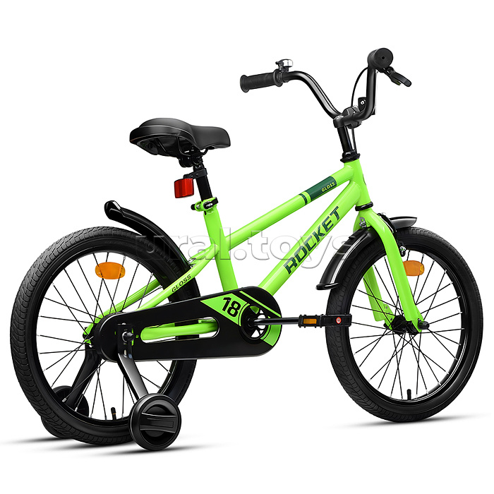 Велосипед 18" Rocket Gloss, цвет зеленый