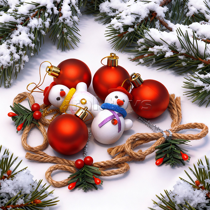 Набор новогодних украшений "Новогодние игрушки" (8шт х 22,5см)