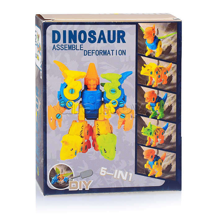 Конструктор "Динозавр" с отверткой, в коробке