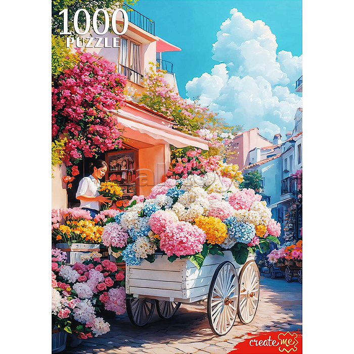 Пазлы 1000 "Цветочная лавка"