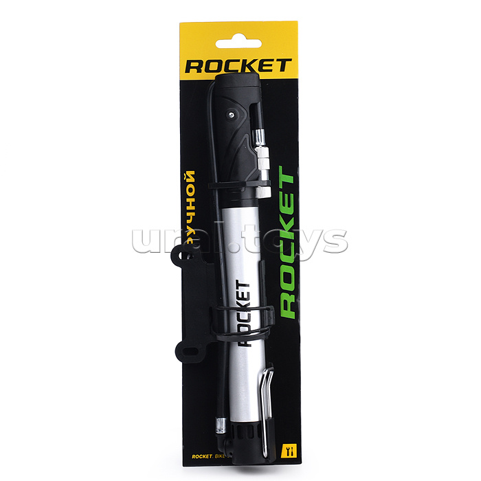 Насос ручной велосипедный Rocket, алюминий, A/V, Presta
