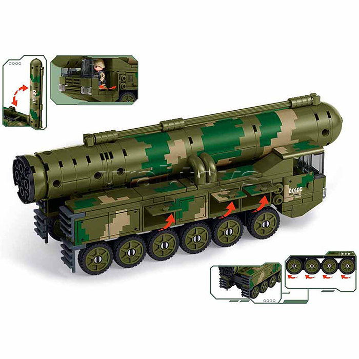 Конструктор "Межконтинентальная ракета" (186 дет.) в коробке