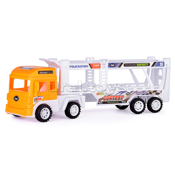 Автовоз со спецтехникой, под колпаком