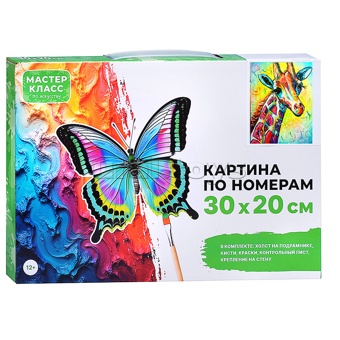 Набор для рисования "Картина по номерам 30х20 см. Жираф"