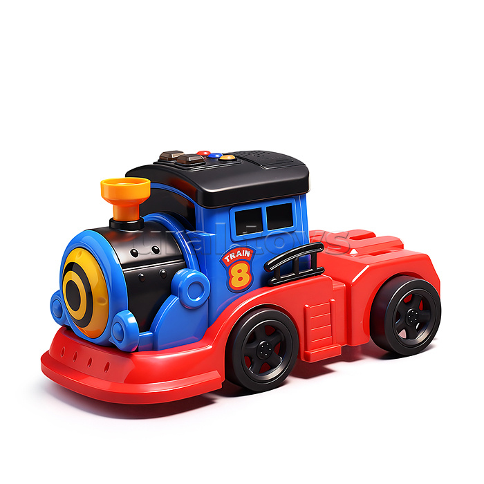 Паровоз с пушкой, в коробке