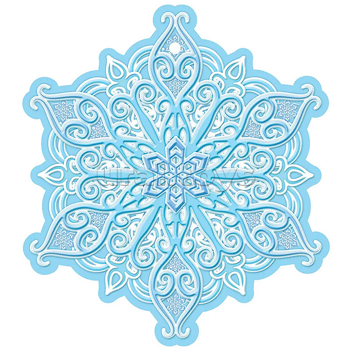 Гирлянда на нитях "Новогодние игрушки" (10 фигурок + золотой шнур 2 м)