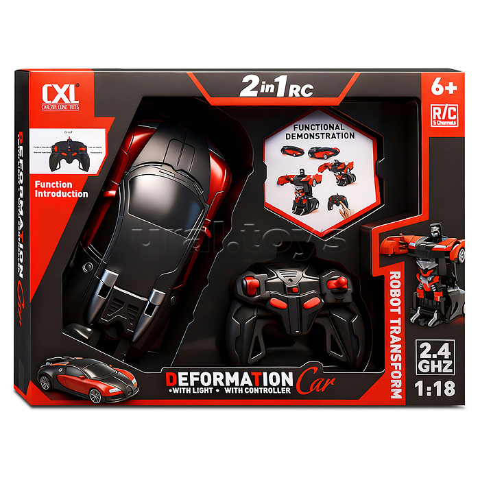 Машина "Молния Макс" р/у, 27 MHz, в коробке