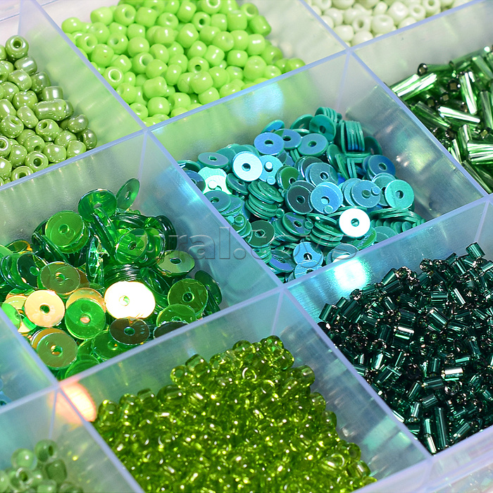 Набор создание украшений "Изумруд" 15 цв., в коробке