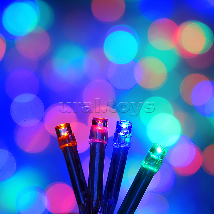 Электрогирлянда светодиодная Бахрома, 6*0,7м, 192 лампы, цветная