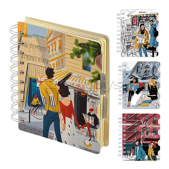 Записная книжка "Art journal" А6,120 л. на гребне, с разделителями Записная книжка "Art journal" А6,120 л. на гребне, с разделителями