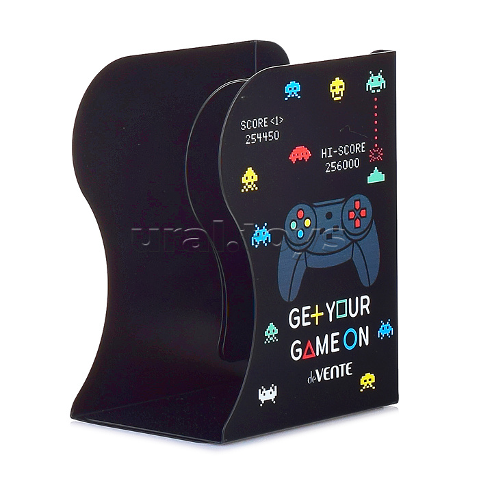 Подставка для учебников и книг "Game ON" 19x14,7x9 см, металлическая, телескопическая, окрашенная, вес 600 г, с противоскользящими ножками, с полноцветным рисунком, в картонной коробке