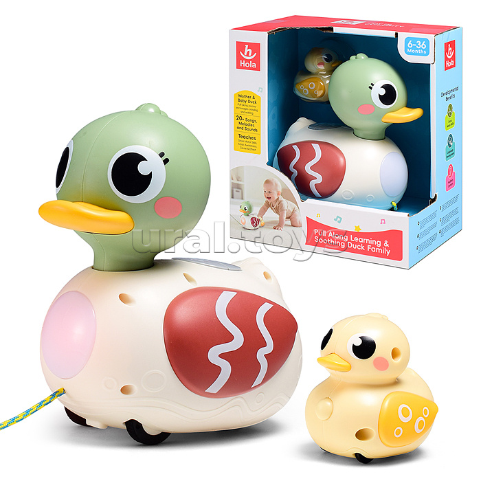 Утка "Мама с малышом" на батар.  в коробке